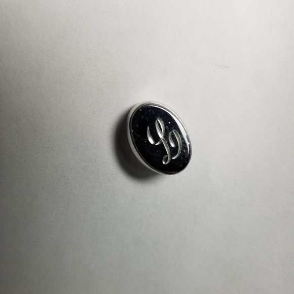 Relisted -Vintage letter L tie tack pin silver tone alphabet monogram - Picture 5 of 11